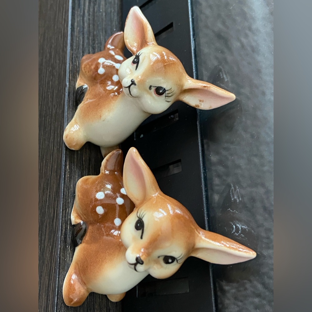 Two Vintage Sitting 🦌 Porcelain Knicks-Knacks Marked Japan- In Perfect Condition - Picture 16 of 16
